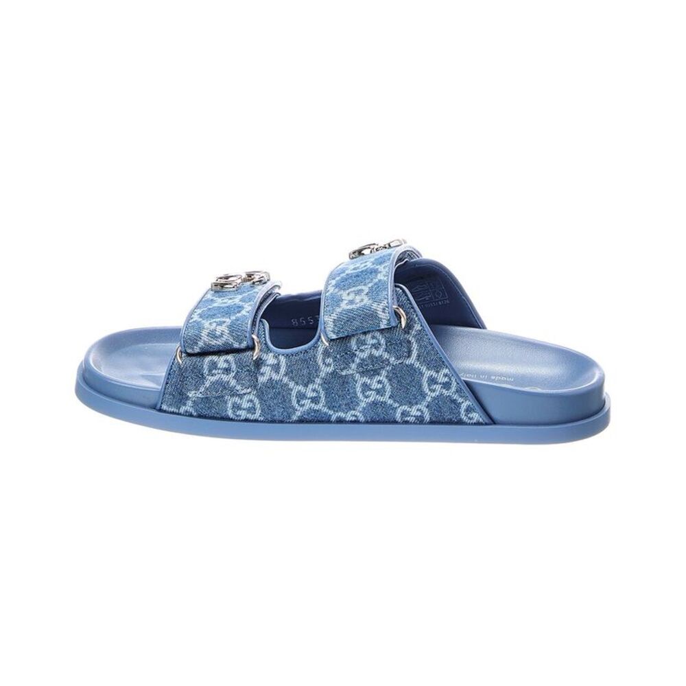 Gucci Gg Denim Sandal, Blue - Picture 2 of 5
